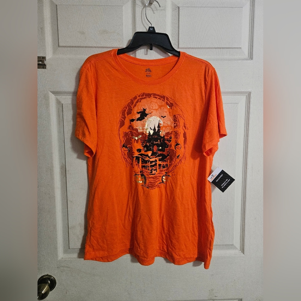 WAY TO CELEBRATE BUSY NIGHT HALLOWEEN TEE: ORANGE: NEW WITH TAGS: SIZE XXL